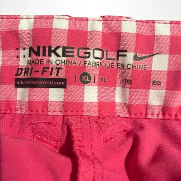 Nike pink and white gingham golf skirt/shorts. Dry fit size XL - Picture 2 of 3